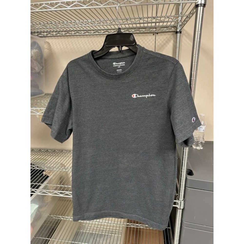 Grey Champion Tshirt Size Large Men's Logo‎ Thick Material Preowned